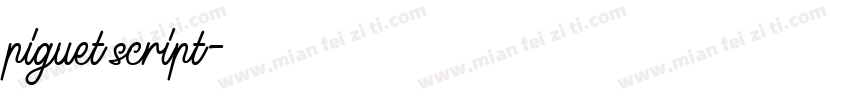 piguet script字体转换